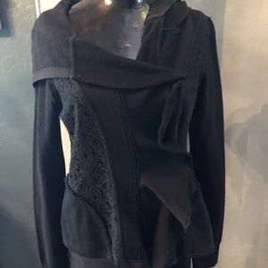 Black sweater with hoodie